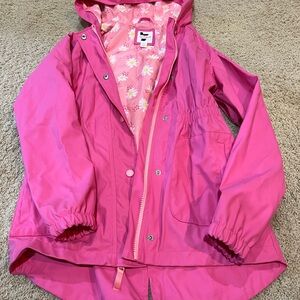 Cat & Jack Pink Raincoat with Floral Interior